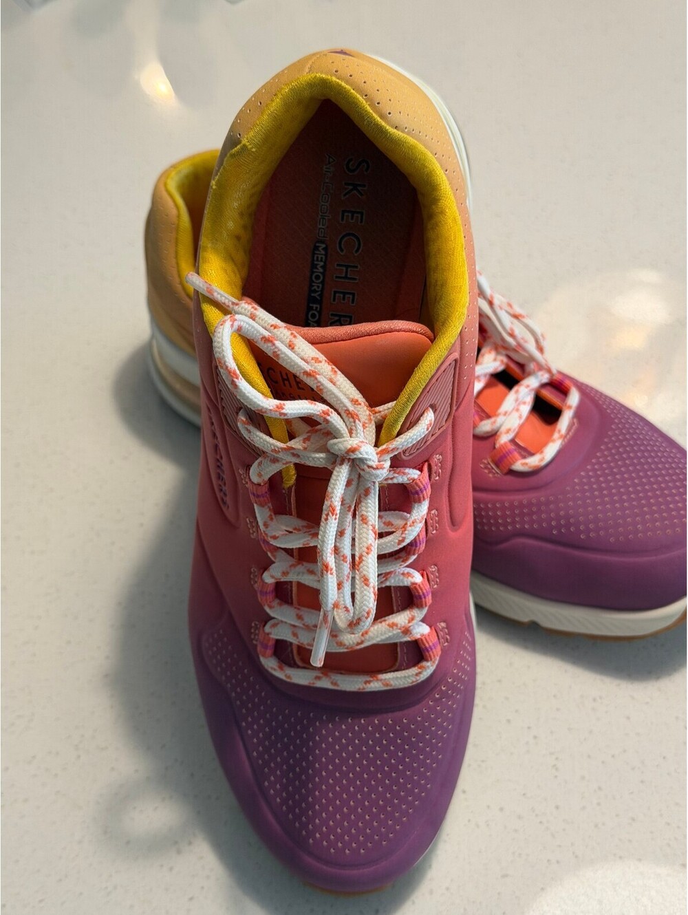 Skechers Gradient Pink and Purple Sneakers with Memory Foam